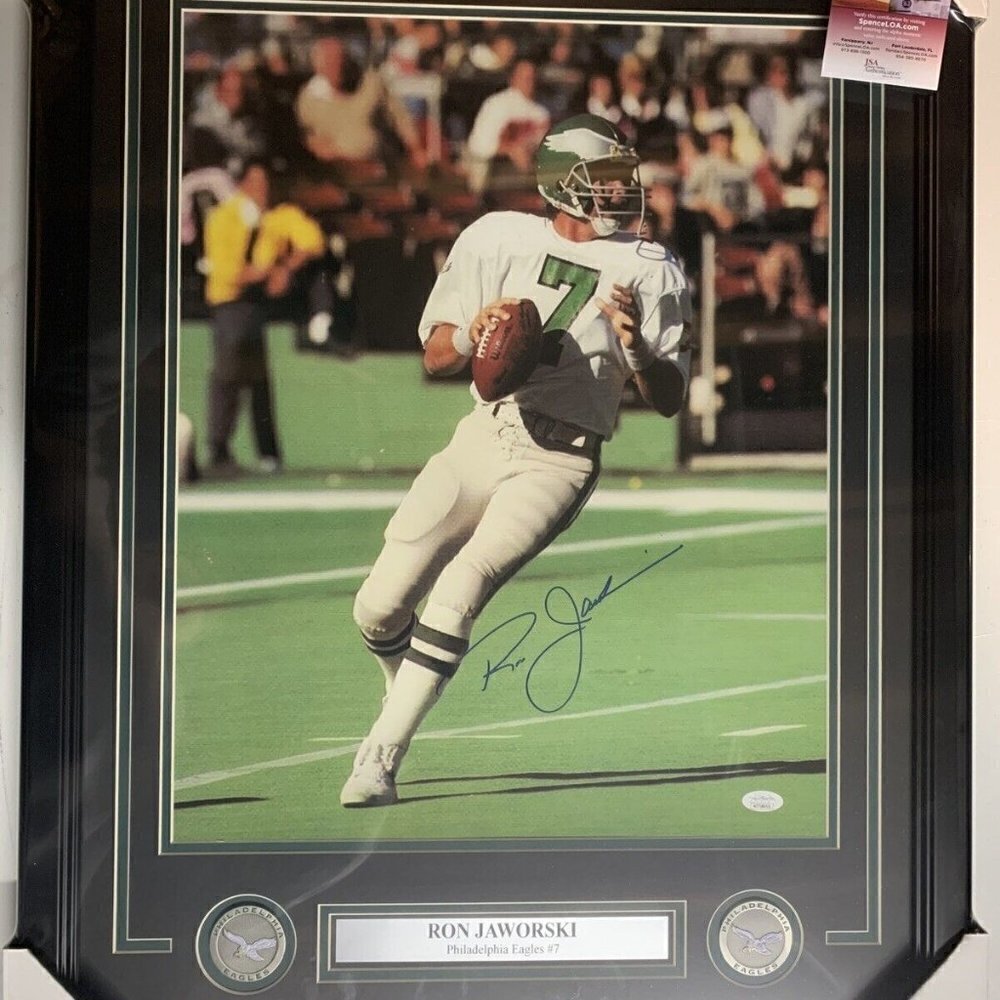Ron Jaworski Autograph Signed Philadelphia Eagles 16x20 Photo Framed JSA